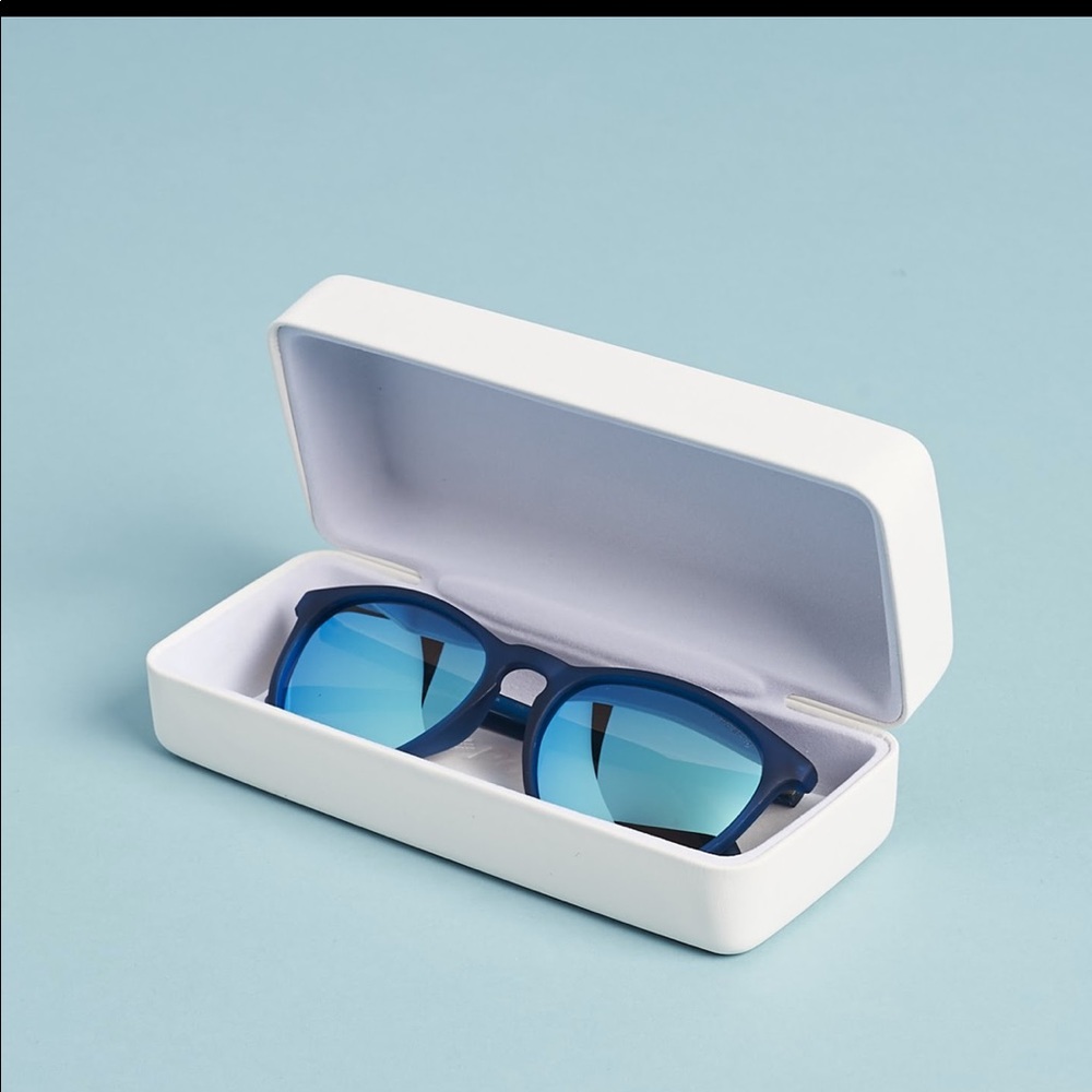 NIB Polaroid sunglasses- blue frames,mirrored lens